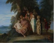 Claude Gillot A scene inspired by the Commedia oil painting reproduction